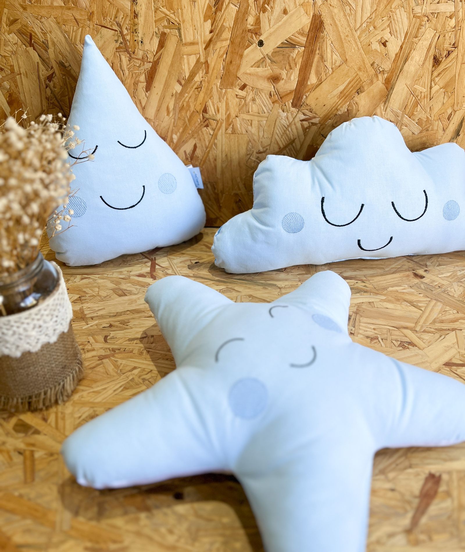 Kit de Almohadas Divertidas Celeste