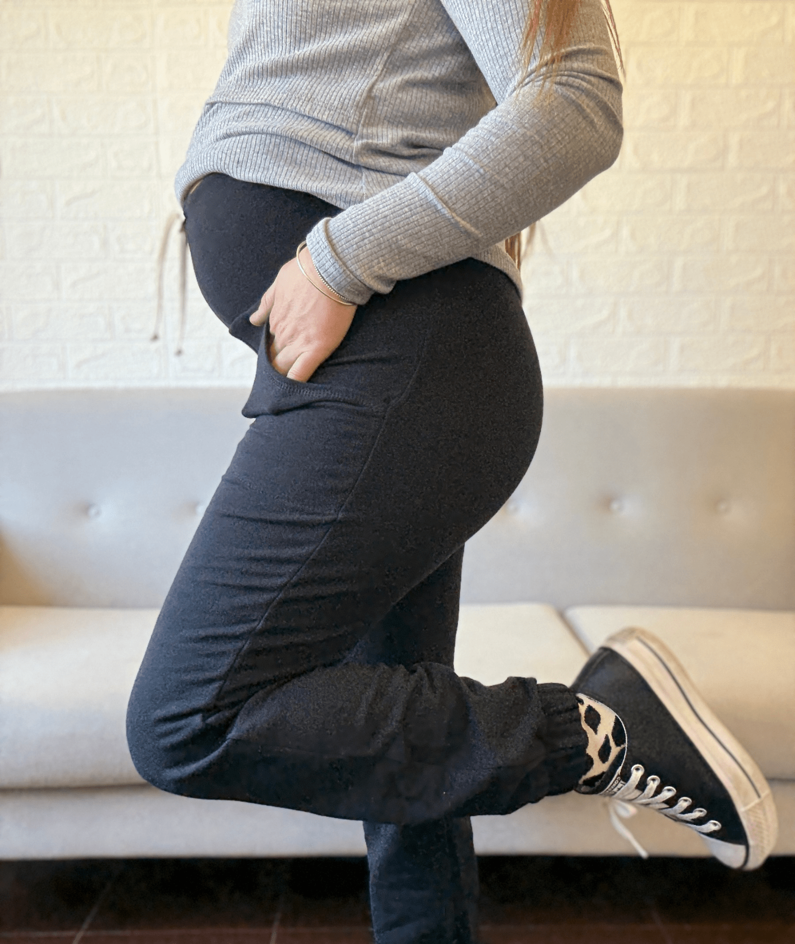 Babucha maternal con felpa