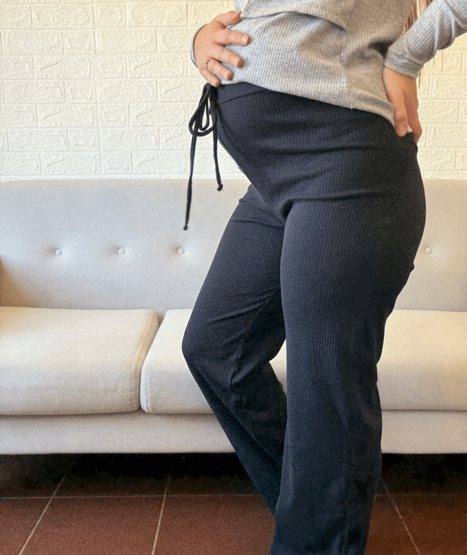 Pantalon Maternal en Morley de algodon