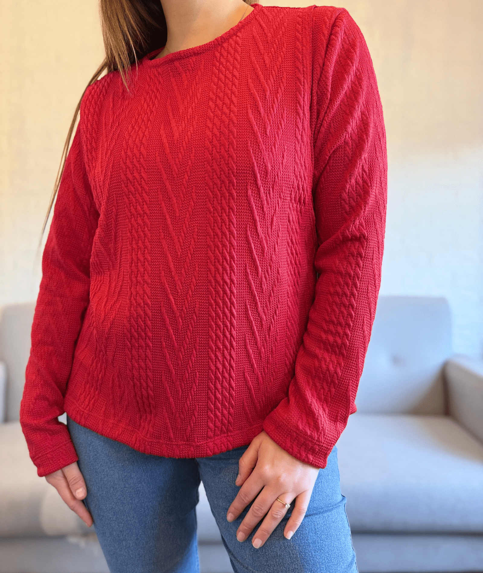 Sweater lactancia Londres Rojo