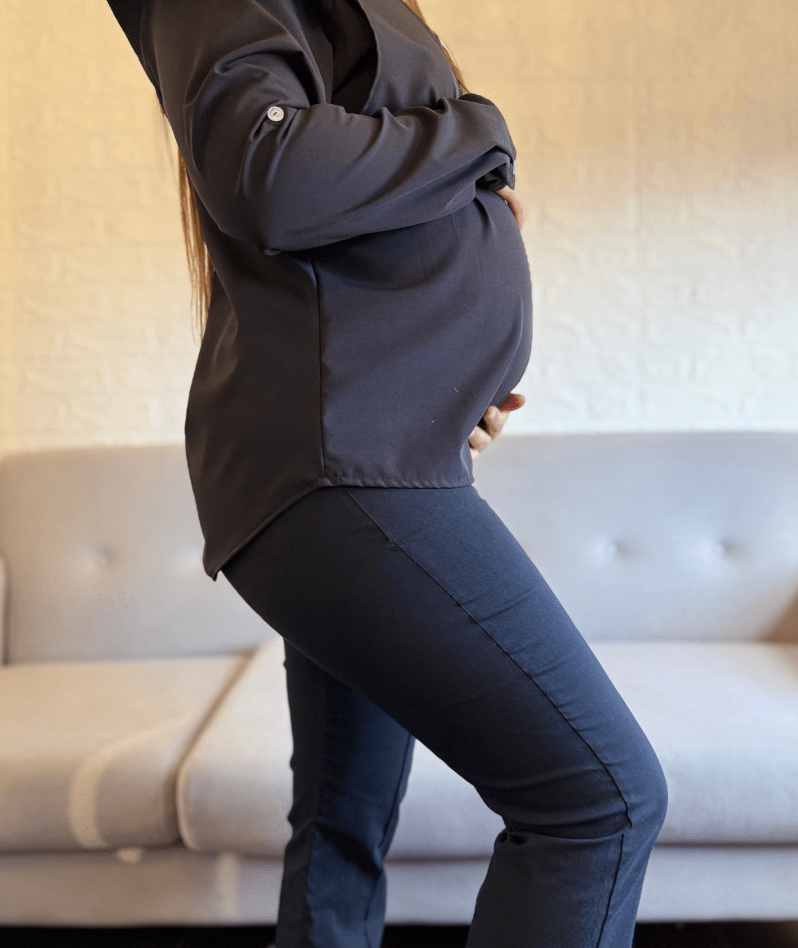 Pantalón de vestir Maternal – Gabardina elastizada