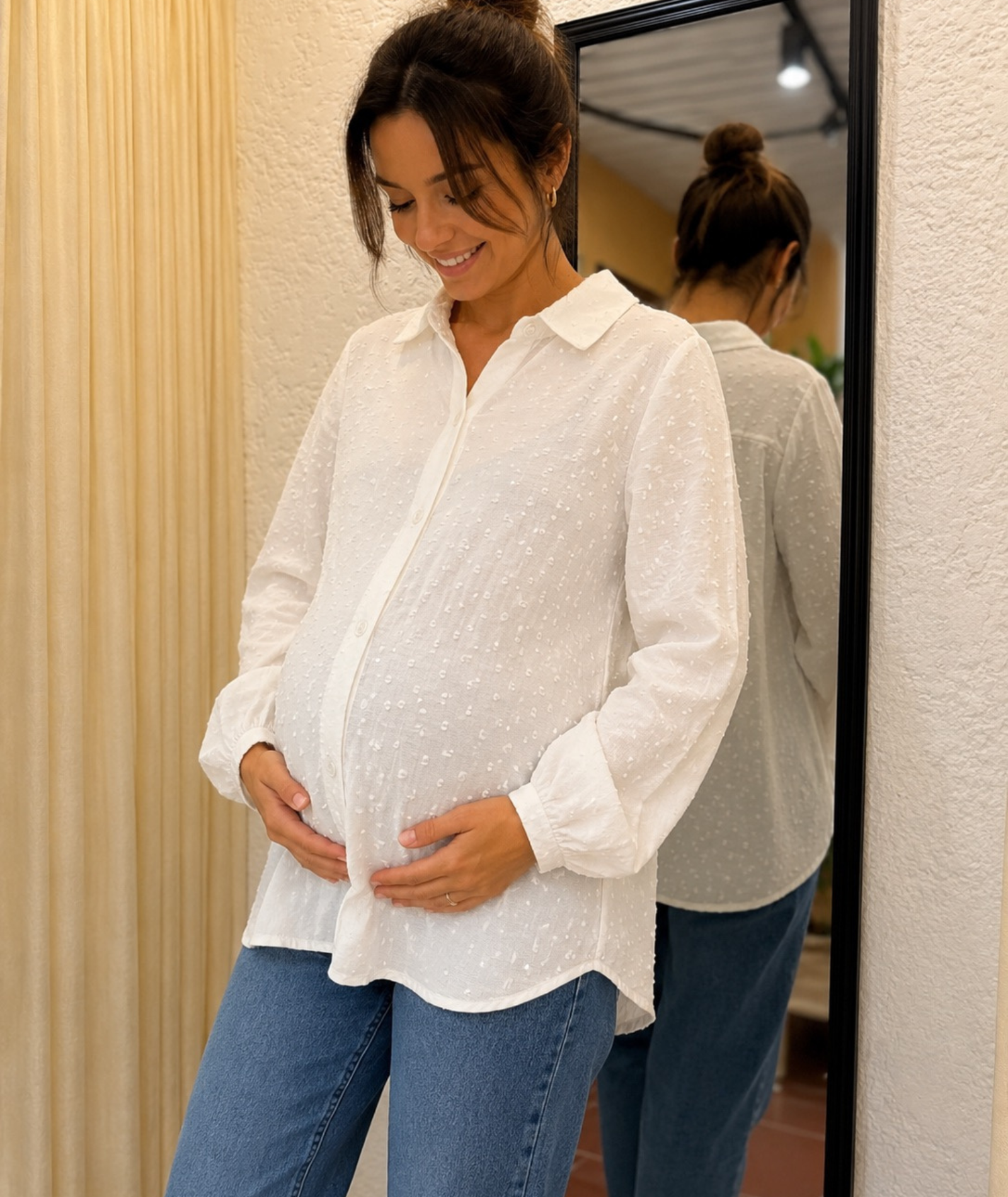 Camisa en Plumeti
